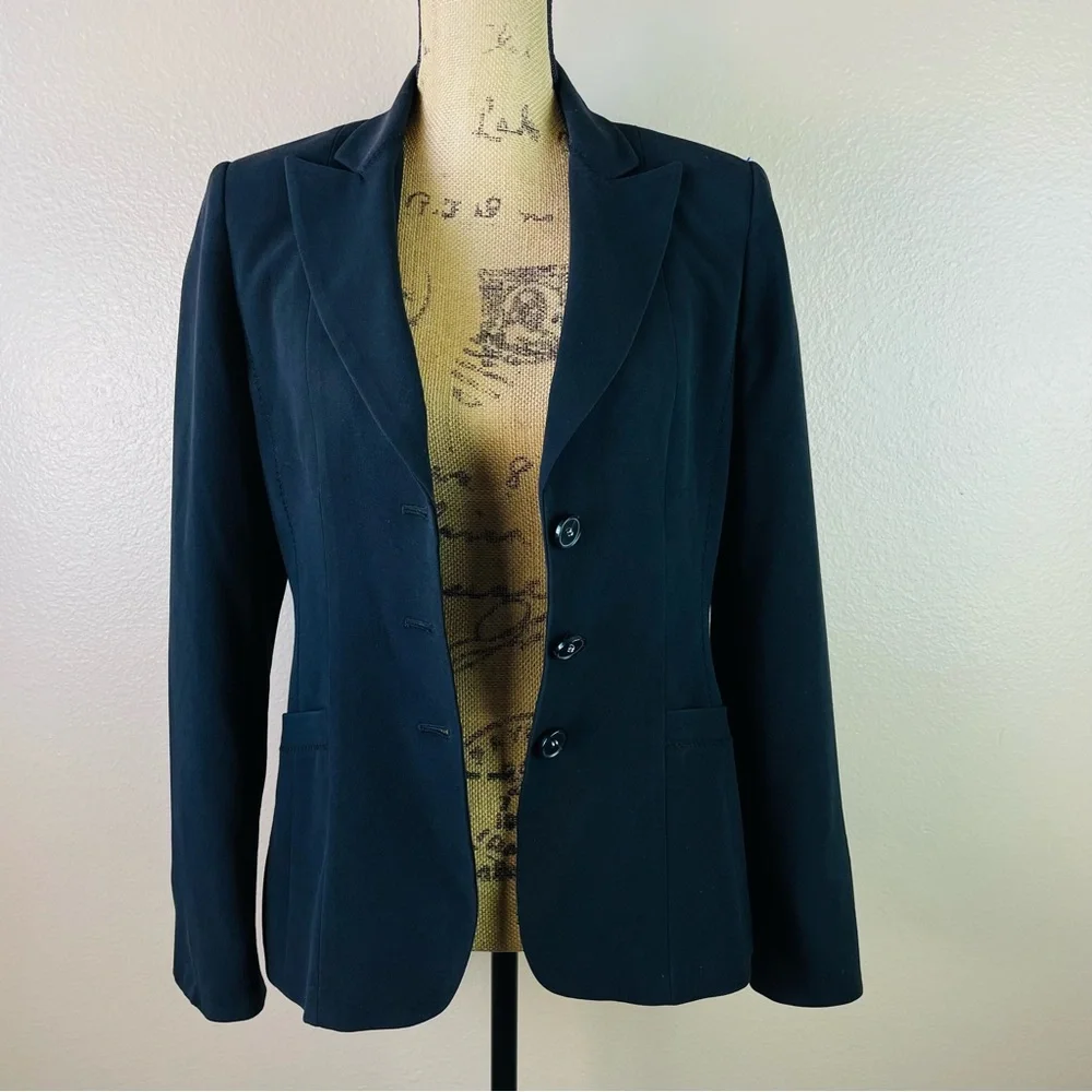 T Tahari Women Blazer Suit Jacket Classic Formal Work Jacket Black Size 8 - Picture 12 of 12